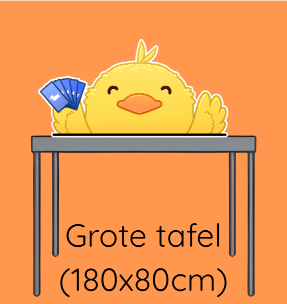 Grote Tafel zaterdag 14 februari - Silly Duck Collectibles TCG Beurs (180 x 80cm)