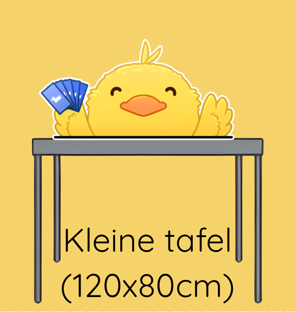 Kleine Tafel zaterdag 14 februari - Silly Duck Collectibles TCG Beurs (120 x 80cm)