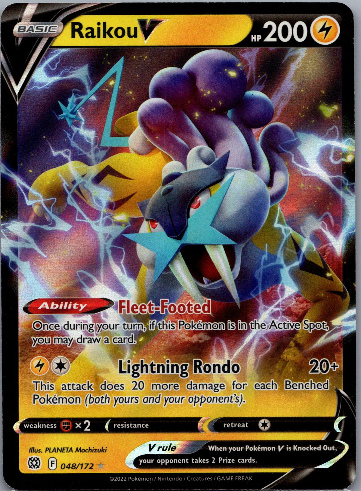Raikou V - Brilliant Stars (Rare Holo V) [BRS-48]