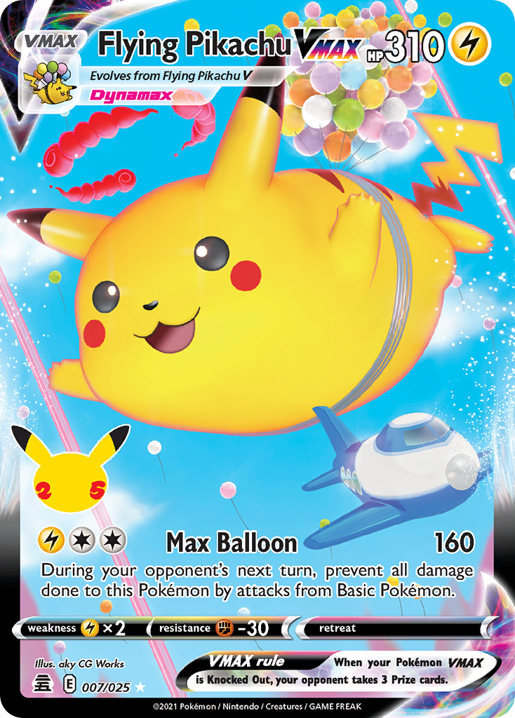 Flying Pikachu VMAX - Celebrations (Rare Holo VMAX) [CEL-7] English / Near Mint / Normal