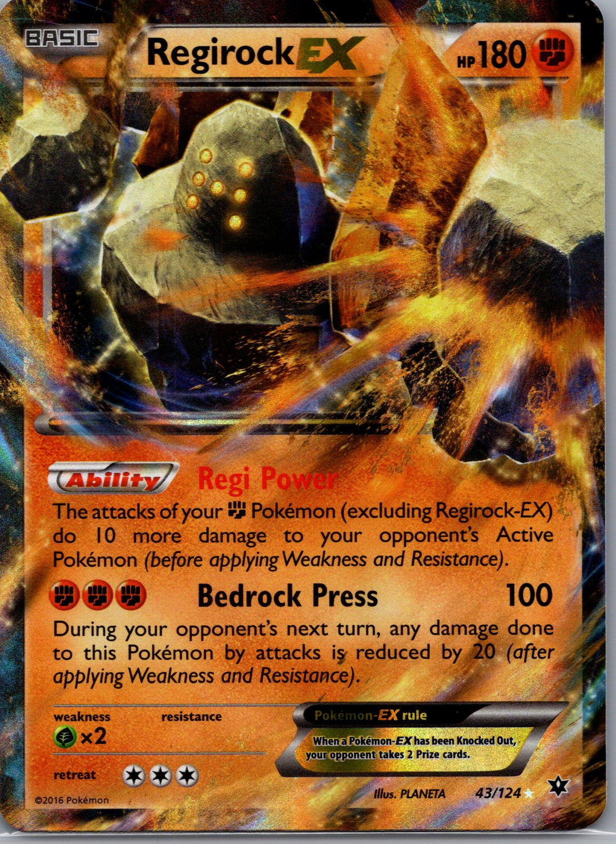 Regirock-EX - Fates Collide (Rare Holo EX) [FCO-43]