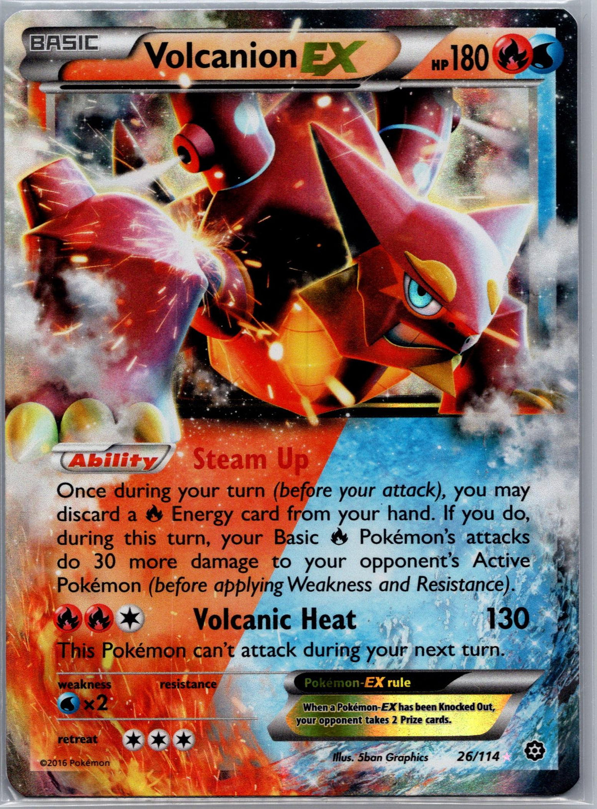 Volcanion-EX - Steam Siege (Rare Holo EX) [STS-26]