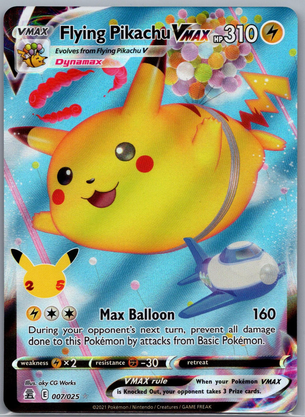 Flying Pikachu VMAX - Celebrations (Rare Holo VMAX) [CEL-7]