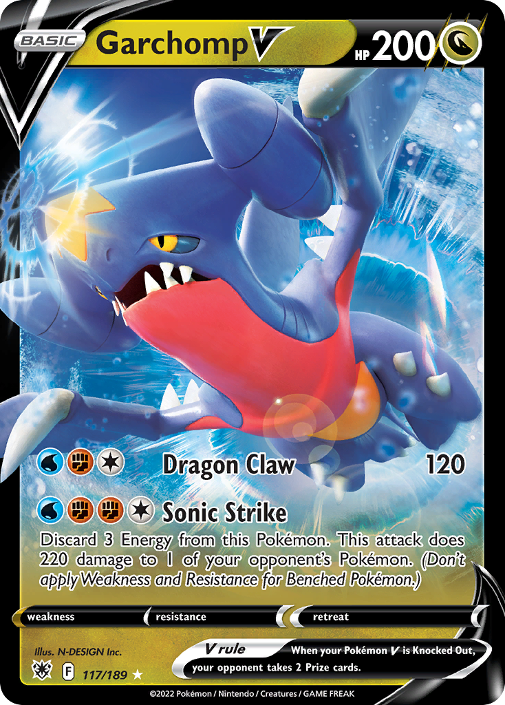 Garchomp V - Astral Radiance (Rare Holo V) [ASR-117] English / Near Mint / Normal